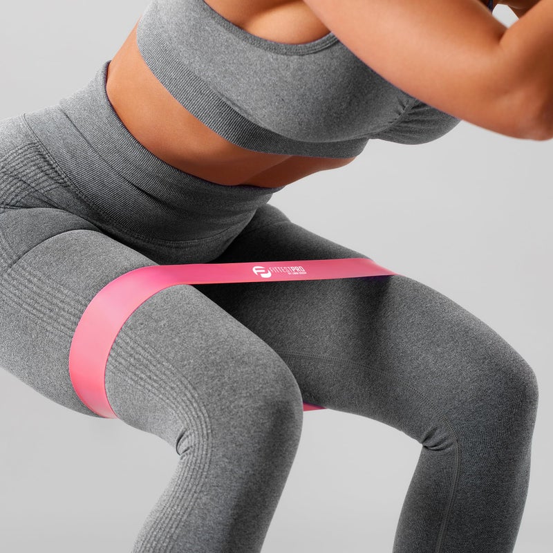 Limm Resistance Loop Exercise Bands - Set of 5 Stretch Bands for Working Out with Instruction Guide & Carry Bag - Elastic Band for Home Workout & Physical Therapy for Women and Men 12" x 2" - Image 5